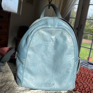 American Leather Co Liberty Soft Leather Blue Backpack. This backpack is rare.